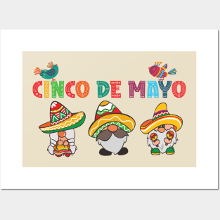 cinco de mayo gnomies Posters and Art